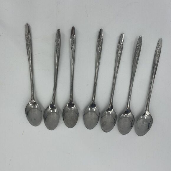 Superior Stainless USA Vibrant Iced Ted Spoons 7 Piece - Picture 7 of 15